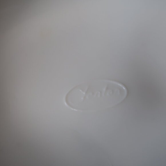 Vintage Fenton Marked Milk Glass Hobnail Textured Oval Lidded Candy Bowl - Picture 14 of 16